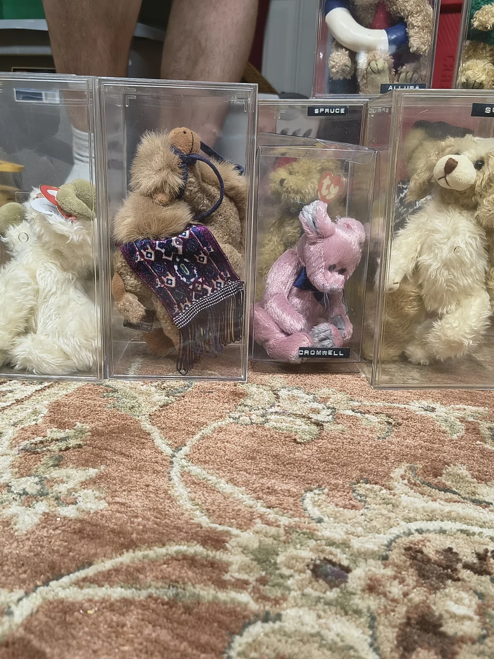Ty Plush Cats Trio in Teal, Lavender, and Pink Shimmery Outfits